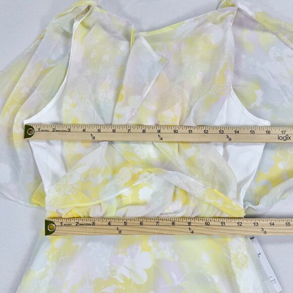 Mod Cloth Women's Flutter of Flattery Midi Dress Small Yellow Garden Girl - Picture 15 of 16